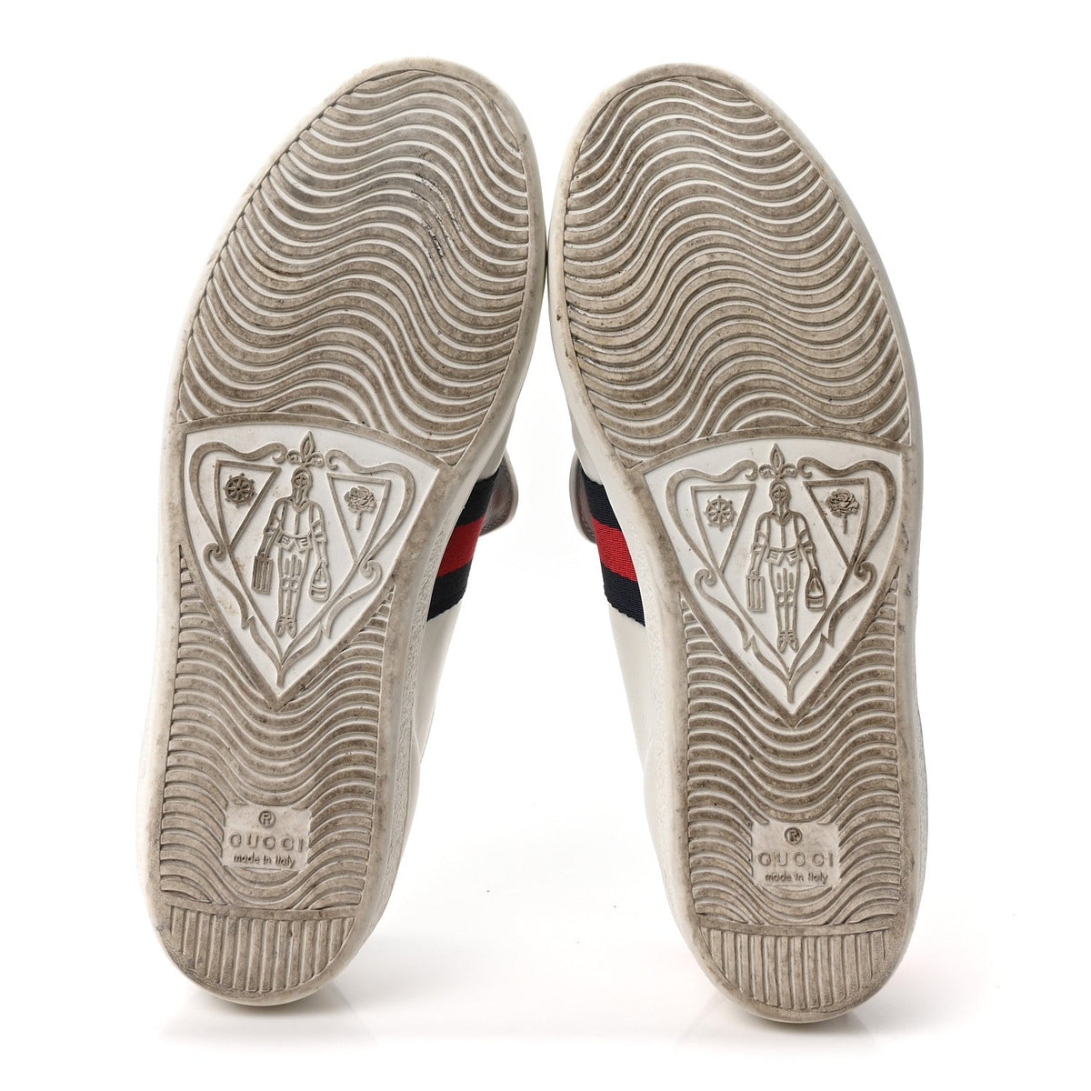 Gucci Calfskin Ayers Blind For Love Women's Ace Sneakers 39 White