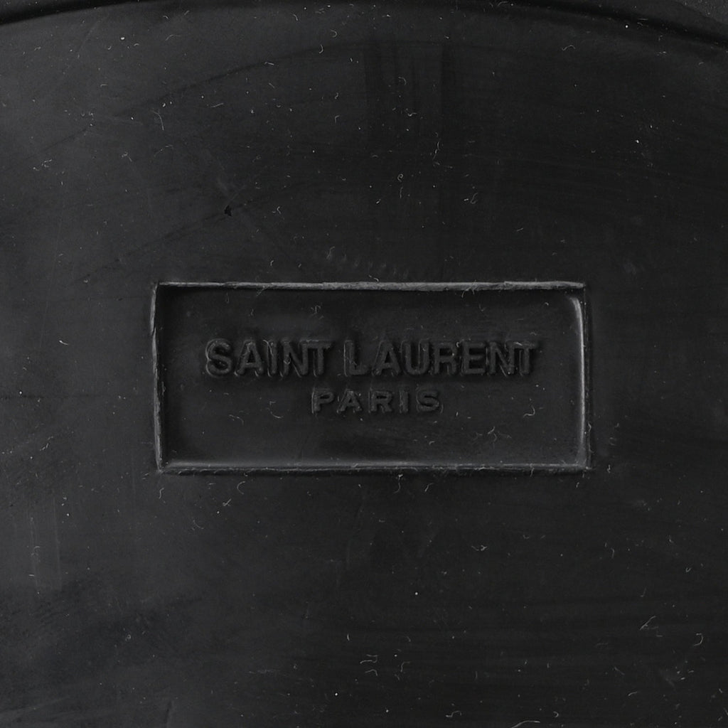 Saint Laurent Glazed Calfskin Men's Master Le Loafer 15 Moccasins 43 Black