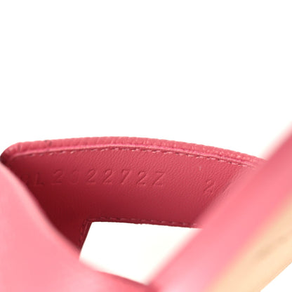Hermes Epsom Oran Women's Sandals Rose De Venise