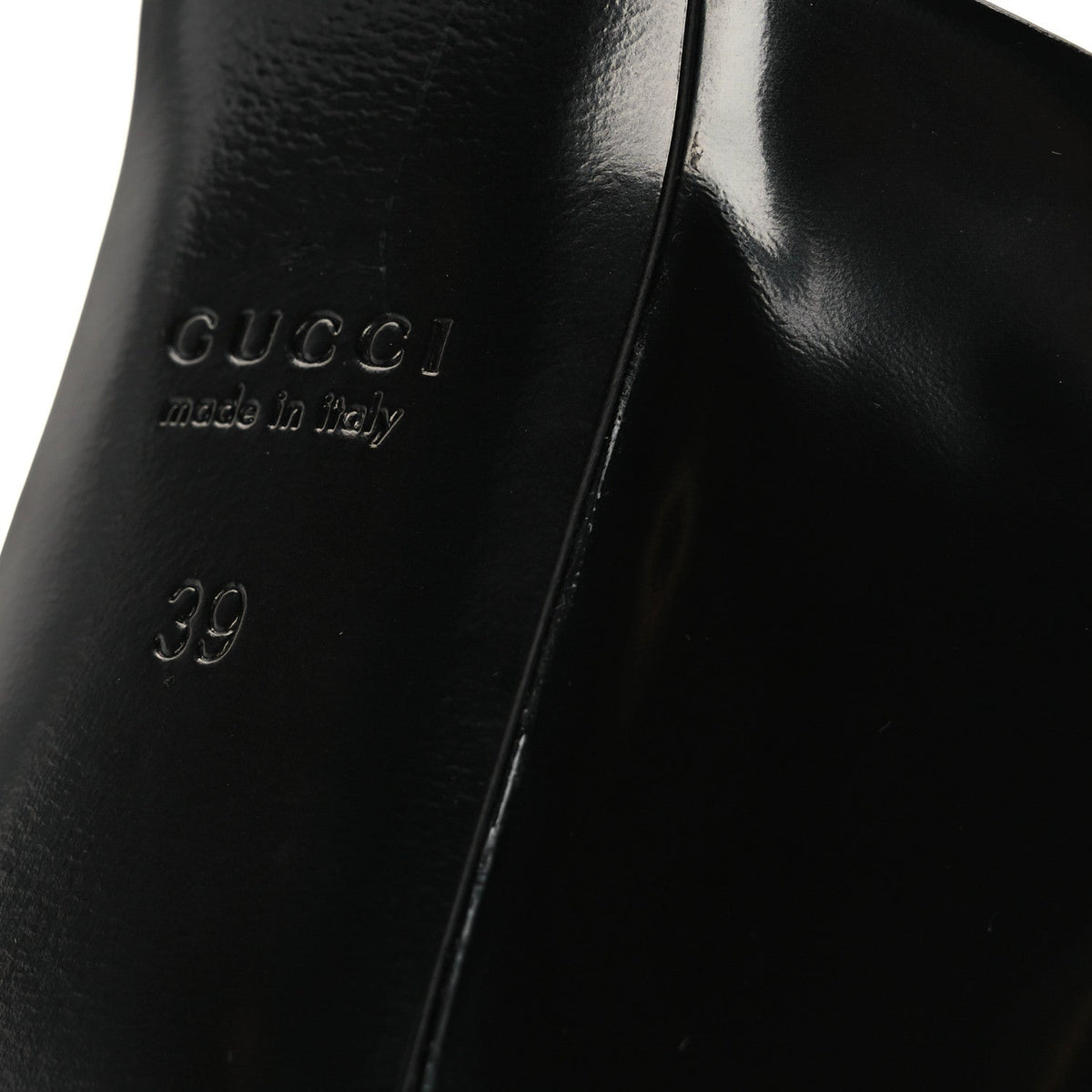 Gucci Regent Calfskin Nizza 95mm Women's Platform Sandals 39 Black