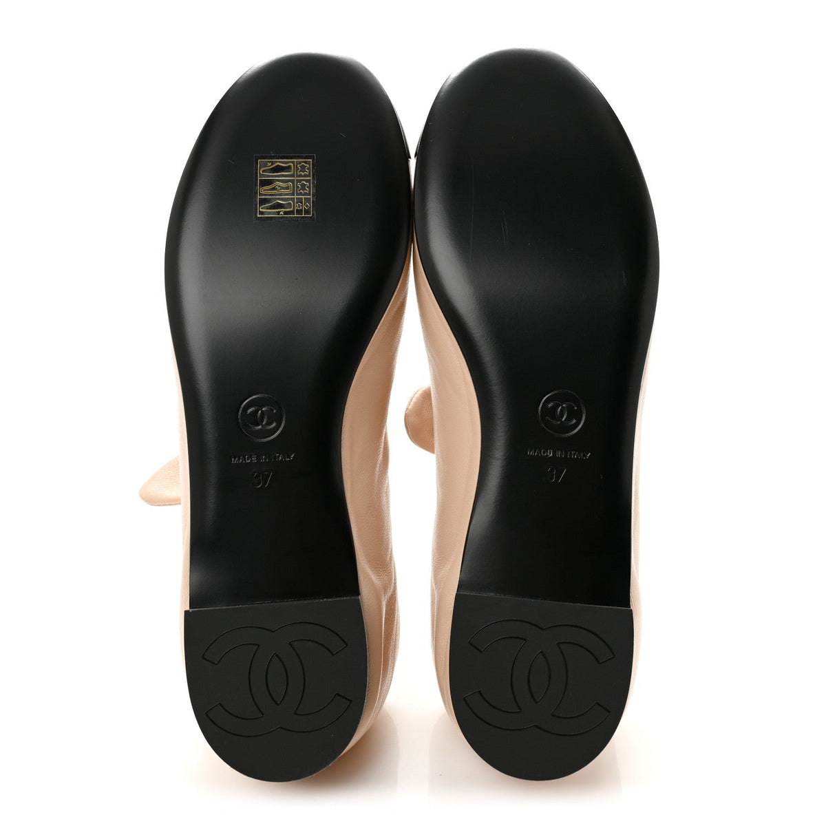 Chanel Lambskin Bow Mary Jane Women's Flats