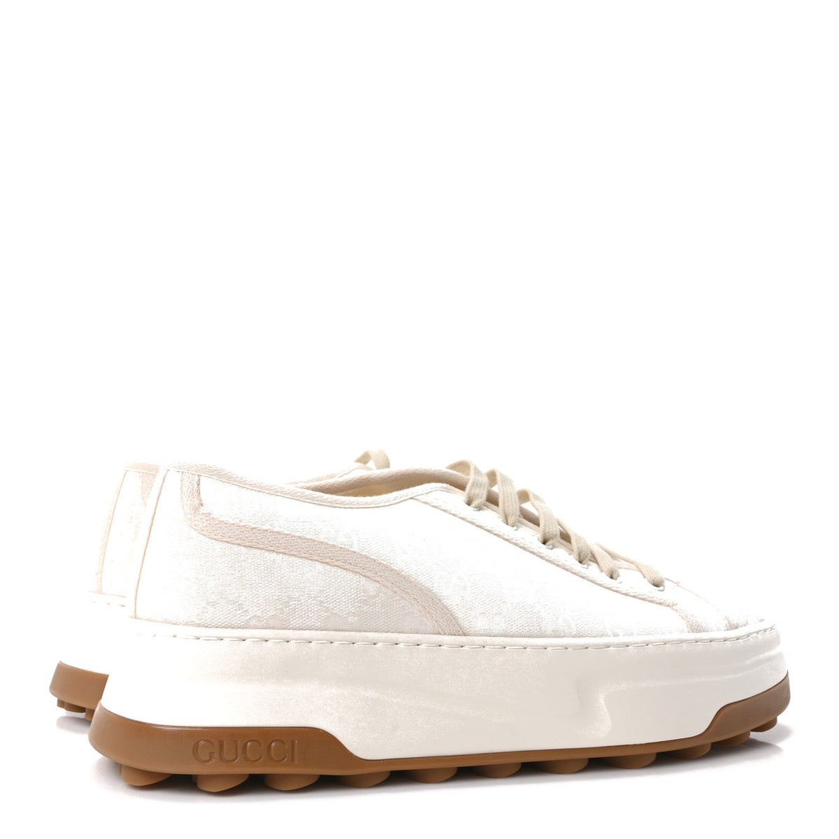 Gucci Monogram Canvas Men's 1977 Tennis 52mm Sneakers 11 Great White Mystic White