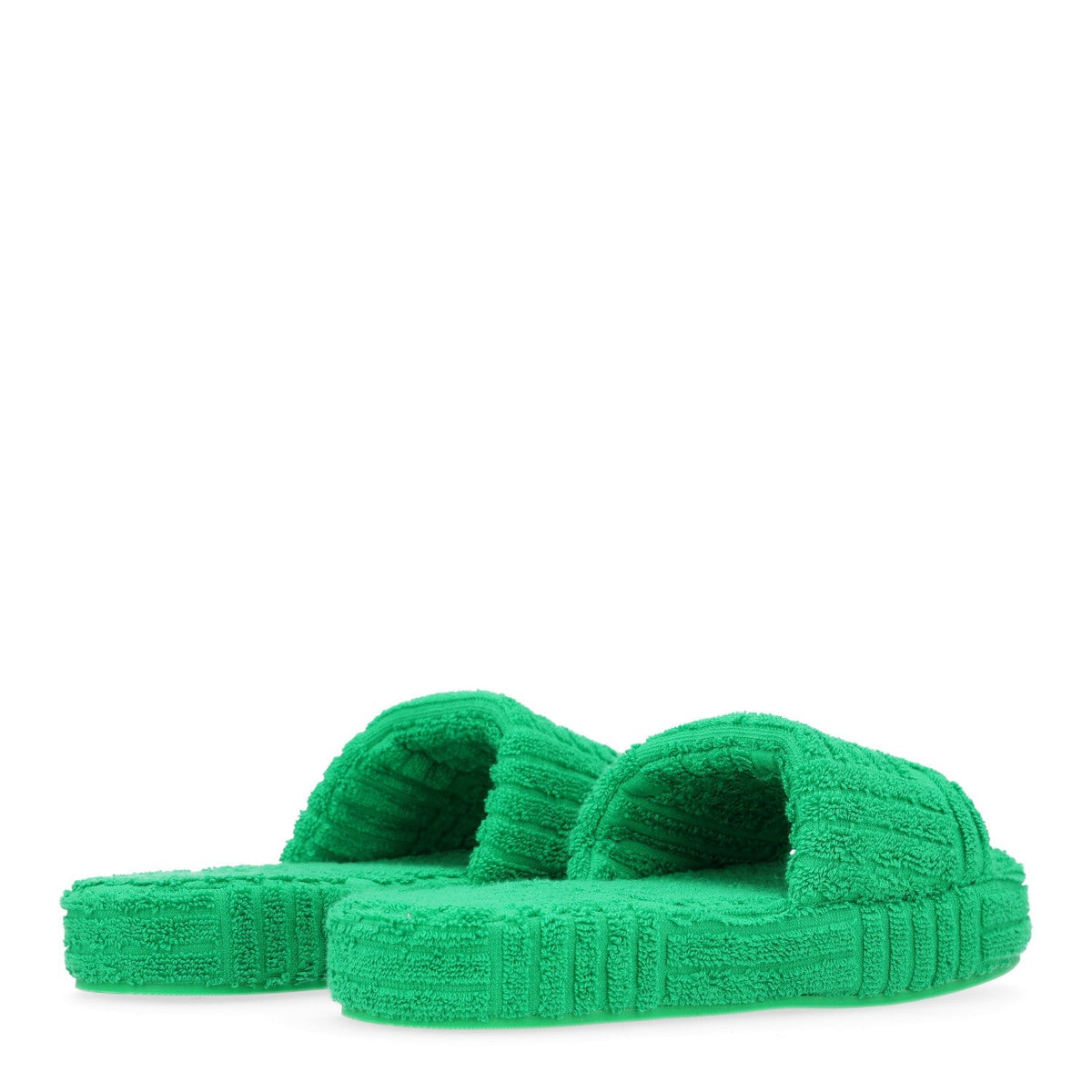 Bottega Veneta Terry Resort Sponge Women's Slides Sandals 41 Grass