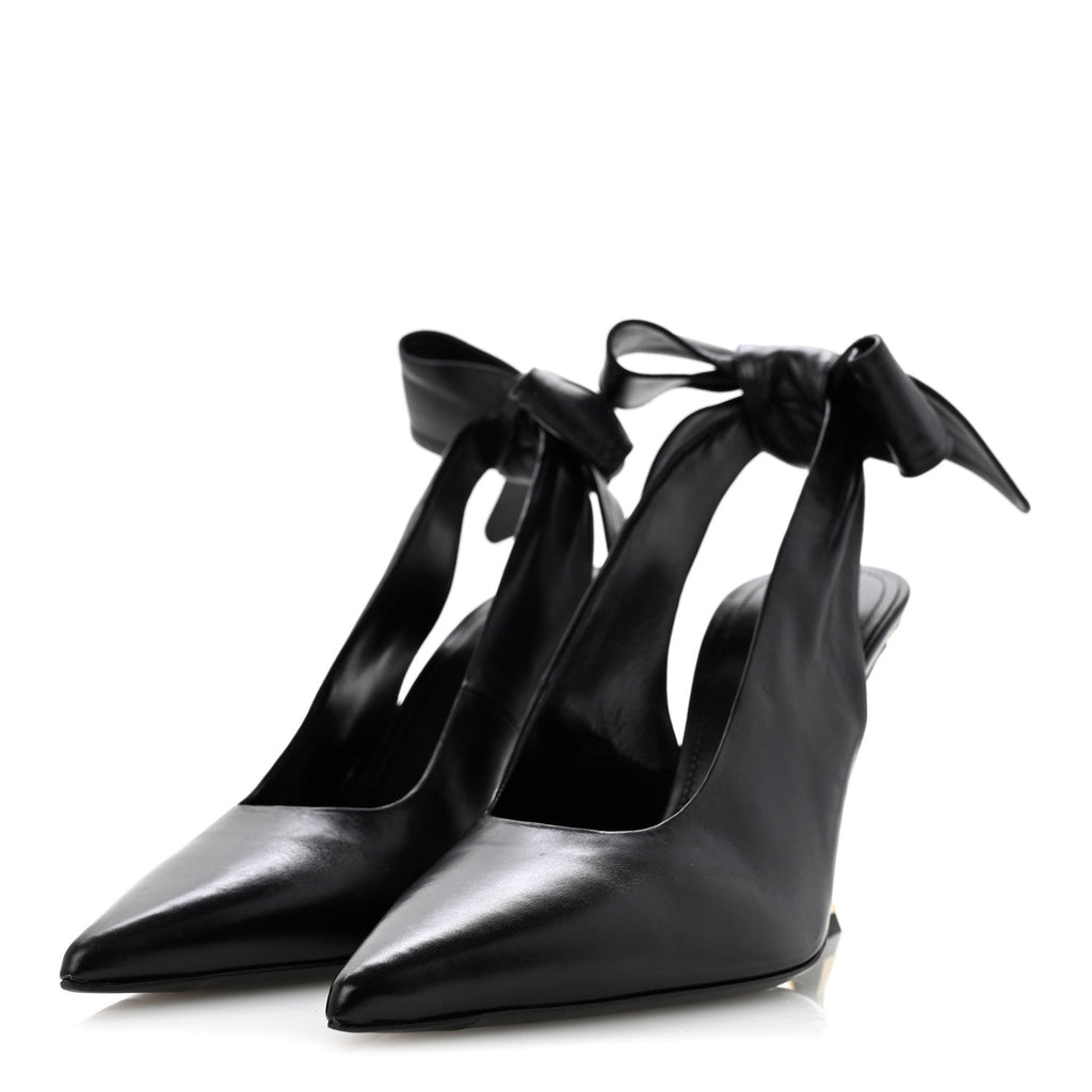 Givenchy Calfskin Women's Beauw Slingback Pumps 36.5 Black