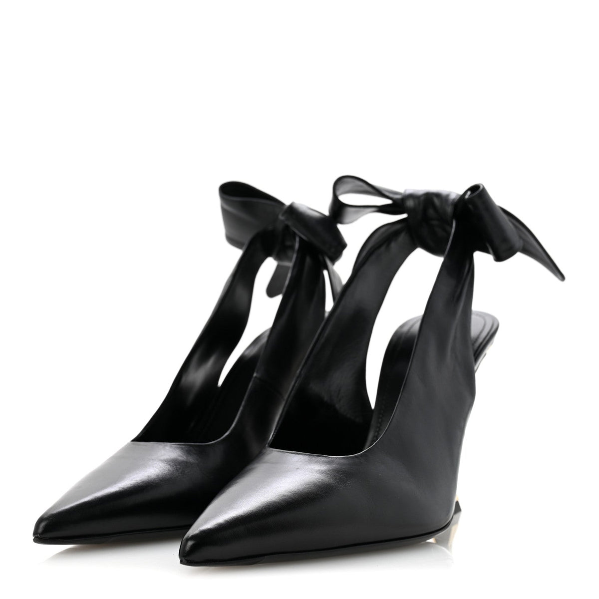 Givenchy Calfskin Women's Beauw Slingback Pumps 36.5 Black