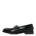 Miu Miu Spazzolato Calfskin Women's Penny Loafers 36 Black White