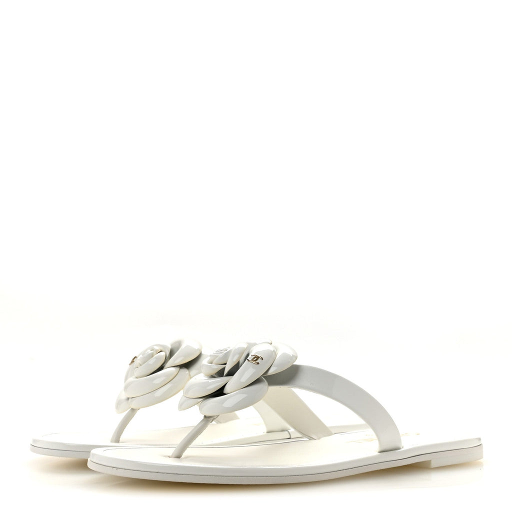 Chanel Patent Calfskin Camellia Women's Shoes