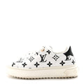 Calfskin Monogram Debossed Time Out Sneakers Black