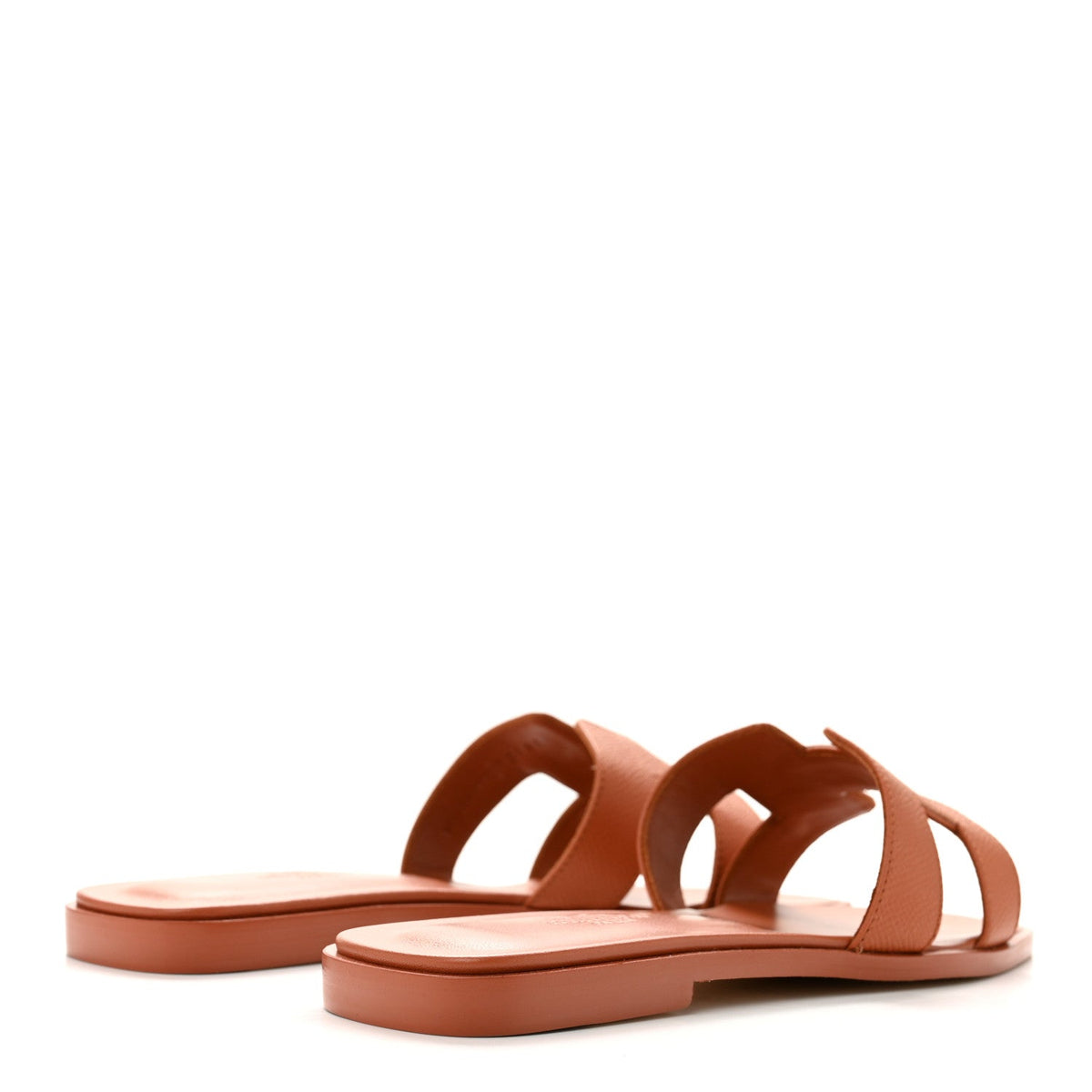Hermes Epsom Women's Oran Sandals 36 Orange Canyon