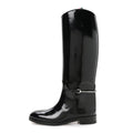 Brushed Calfskin Michelangelo Slim Horsebit Riding Boots Luscious Gree