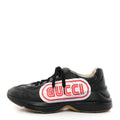 X Sega Calfskin Logo Rhyton Sneakers 9 Black
