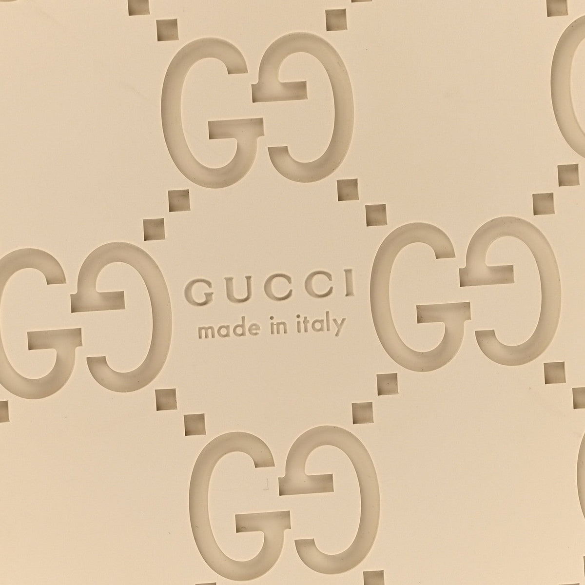 Gucci Calfskin Double G Crystal Women's Isla Dad Sandals 39 Ivory
