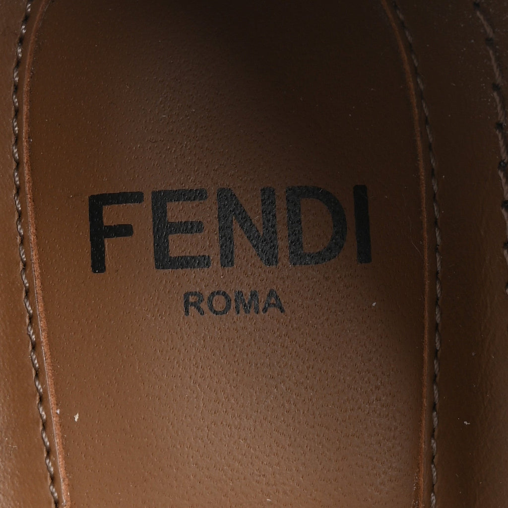 Fendi Vitello Women's Delfina High Heel Pumps 37 Tortora