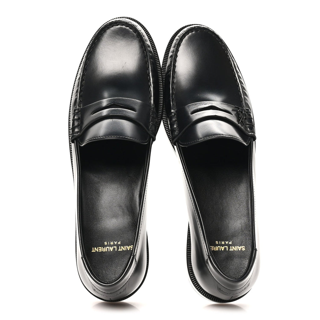 Saint Laurent Calfskin Men's Le Loafer 15 Moccasins 40 Black