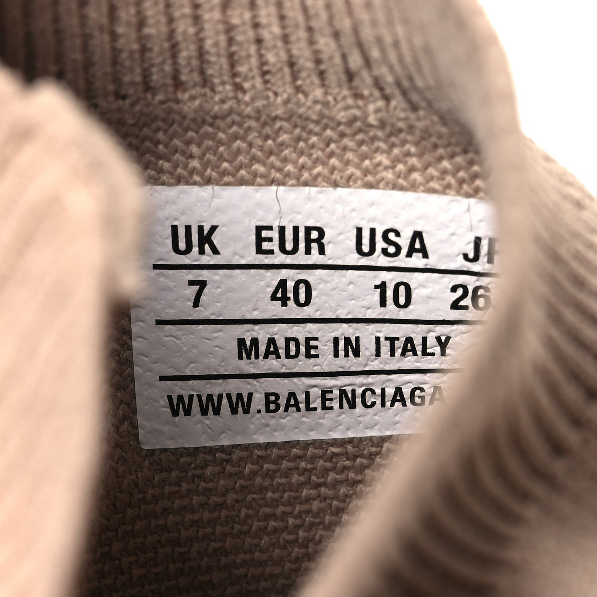 Balenciaga Technical 3D Knit Women's Speed 2.0 Sneakers 40 Monocolor Beige