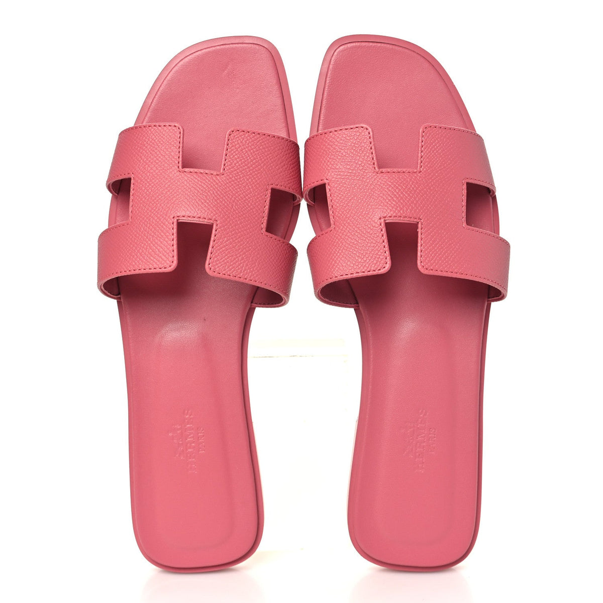Hermes Epsom Oran Women's Sandals Rose De Venise