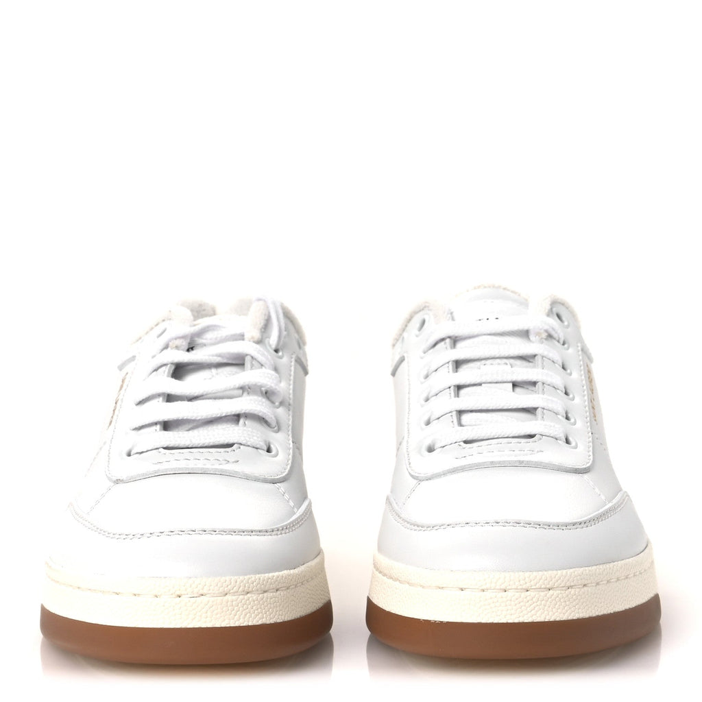 Saint Laurent Calfskin SL61 Low Top Sneakers 40 White