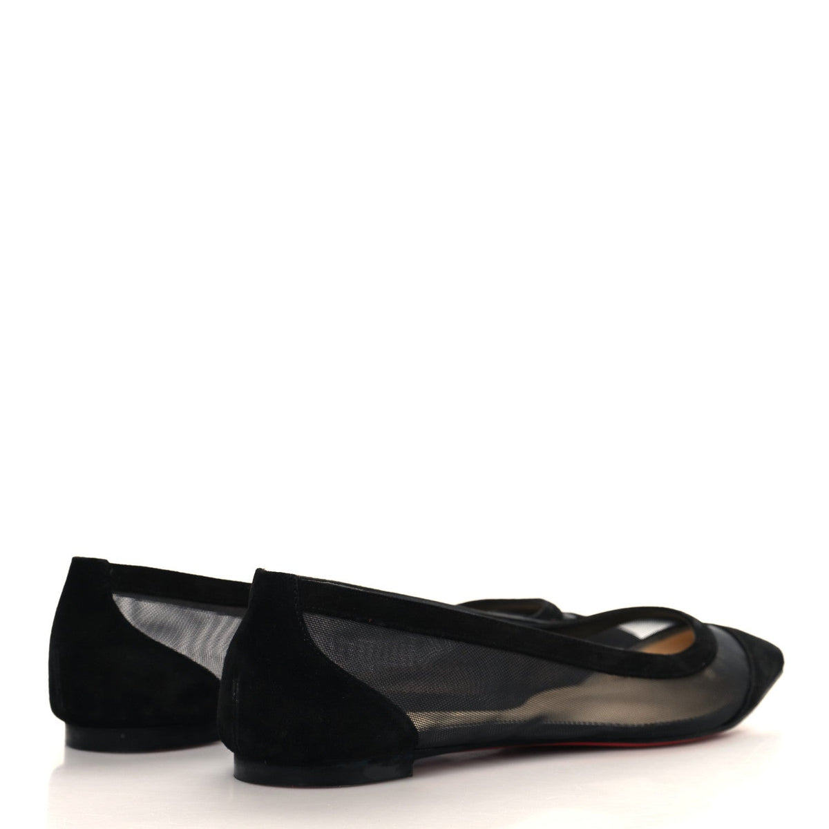 Christian Louboutin Veau Velours Rete Galativi Women's Flats Black