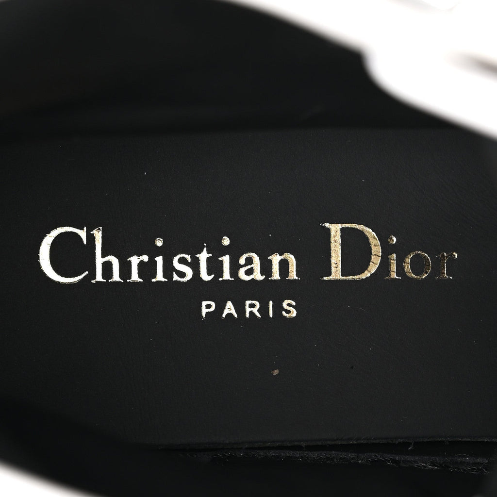 Christian Dior Calfskin Technical Fabric Women's D-Rise 35mm Boots 38 Black