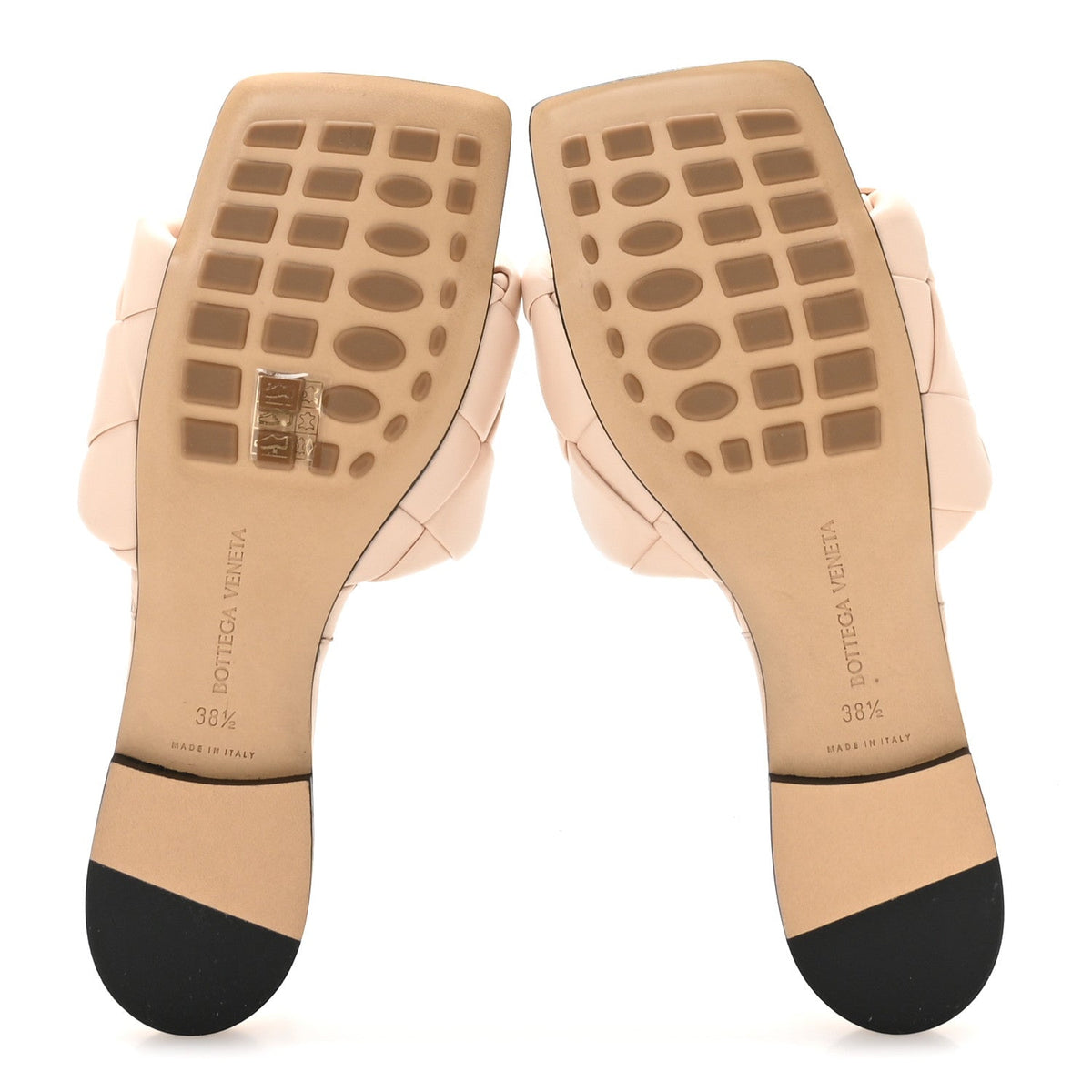 Bottega Veneta Nappa Maxi Intrecciato Women's Lido Flat Sandals 38.5 Bandage