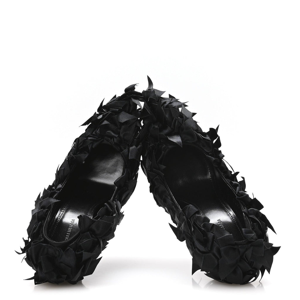 Balenciaga Satin Women's Marie A Bows All Over 110mm Pumps 35 Black