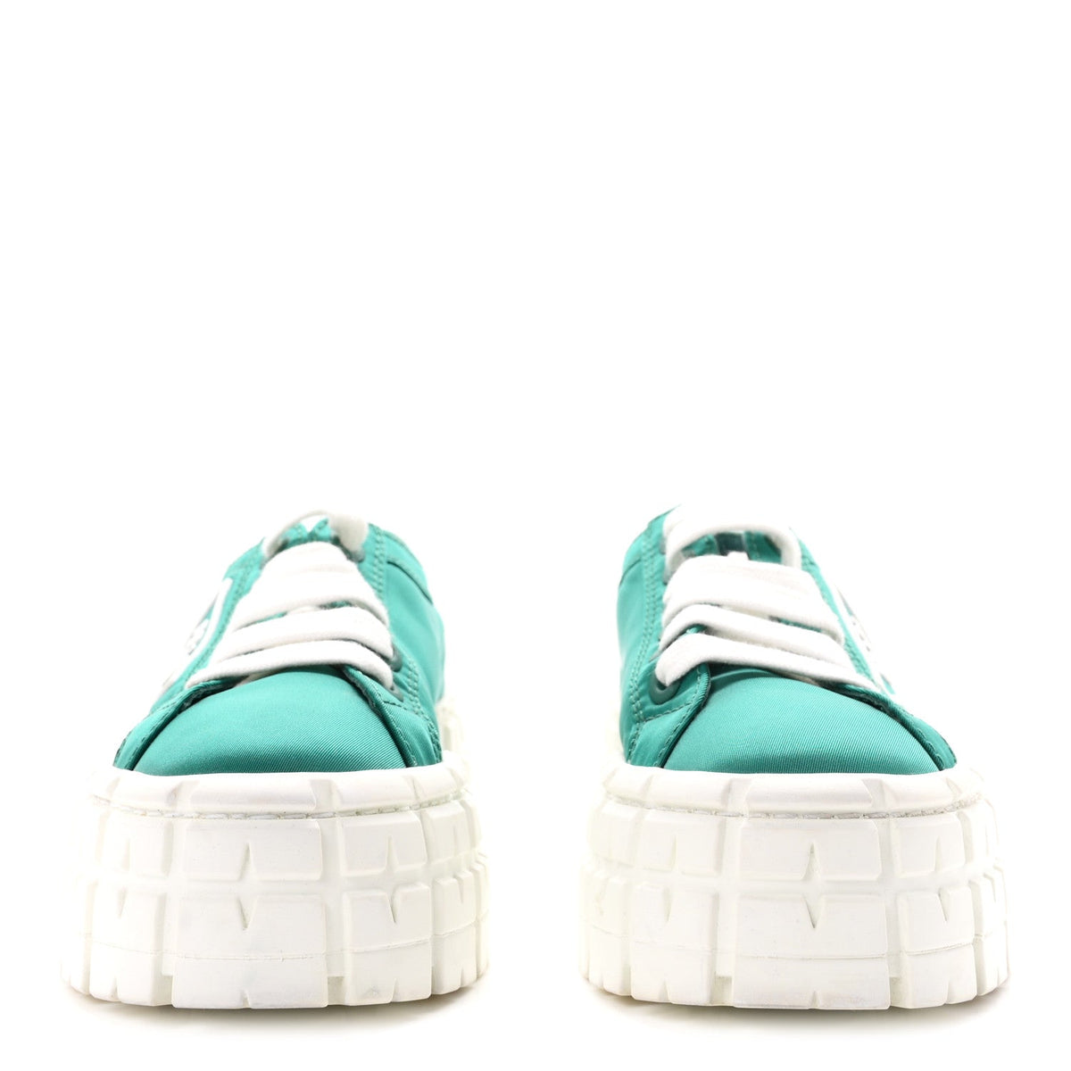 Prada Re-Nylon Women's Triangle Logo Double Wheel 50mm Sneakers 35.5 Assenzio
