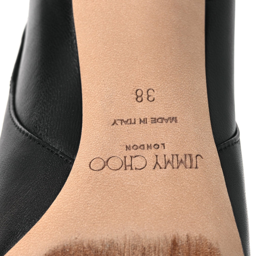 Jimmy Choo Nappa Calfskin Women's Cacia 85 Ankle Boots 38 Black