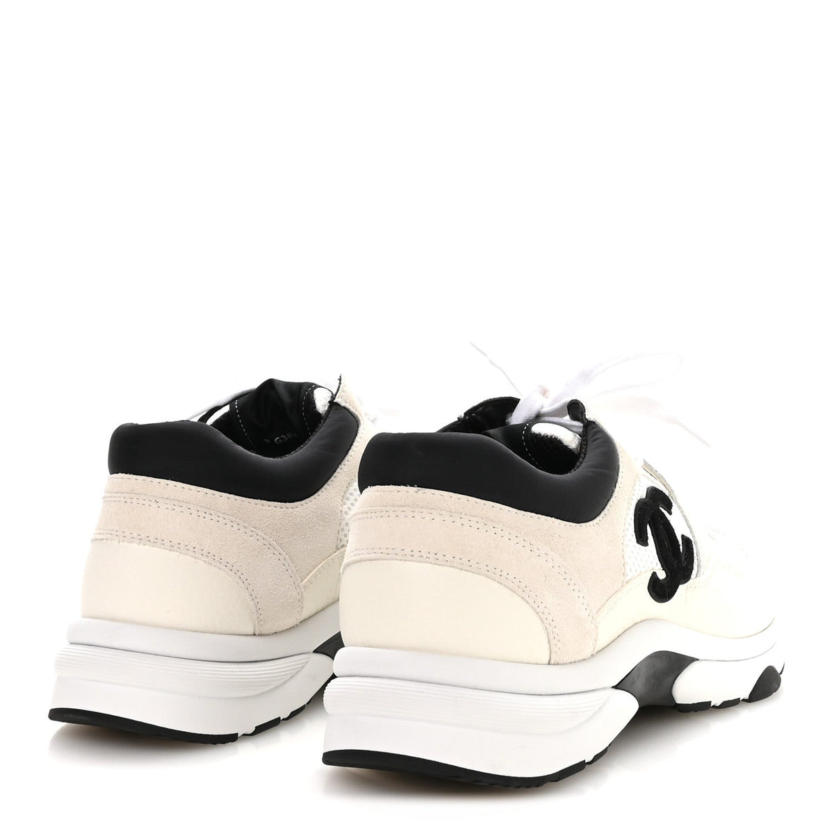 Chanel Mesh Suede Calfskin CC Women's Sneakers