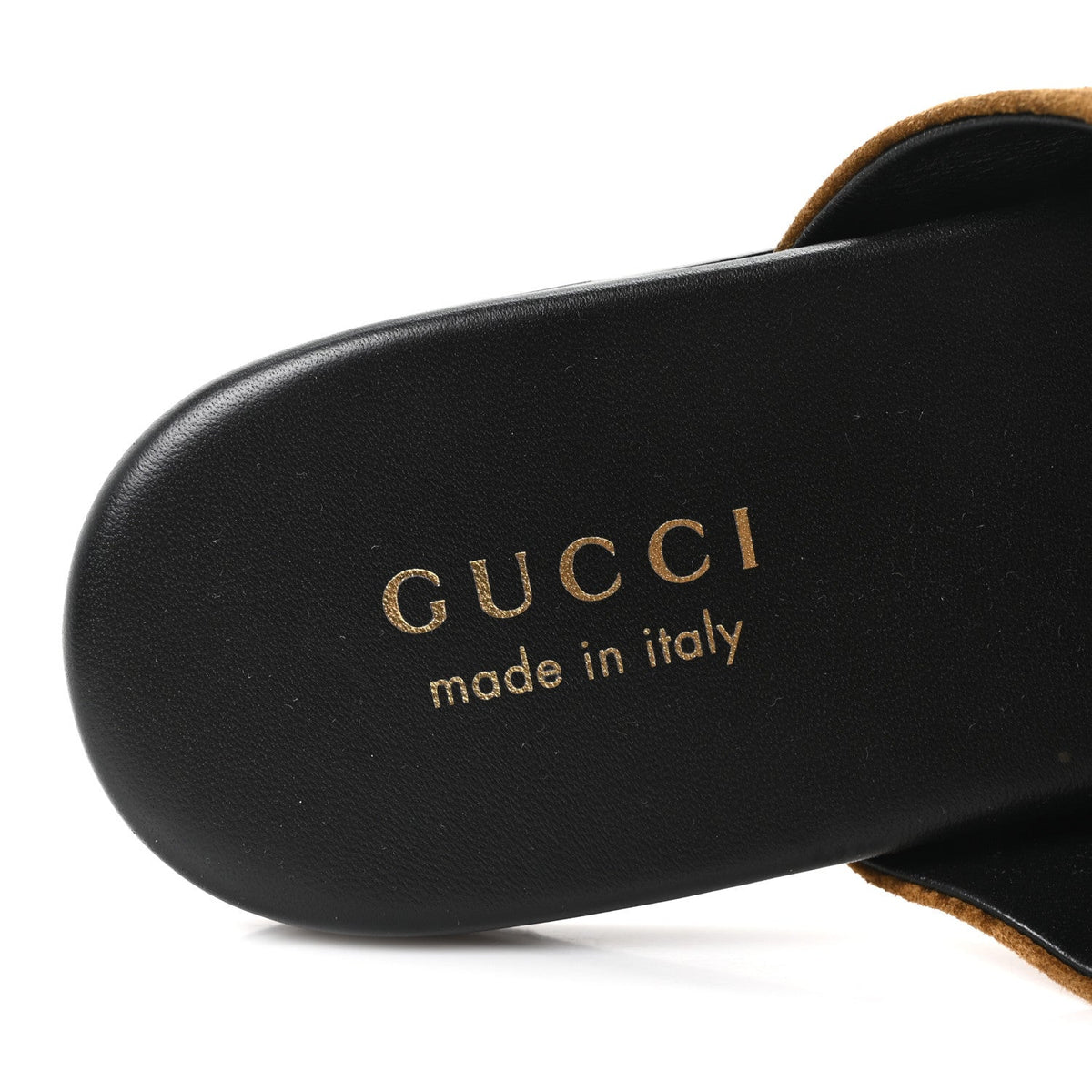 Gucci Suede Cachemire Monogram Men's Princetown Slippers 10 Pepper Brown