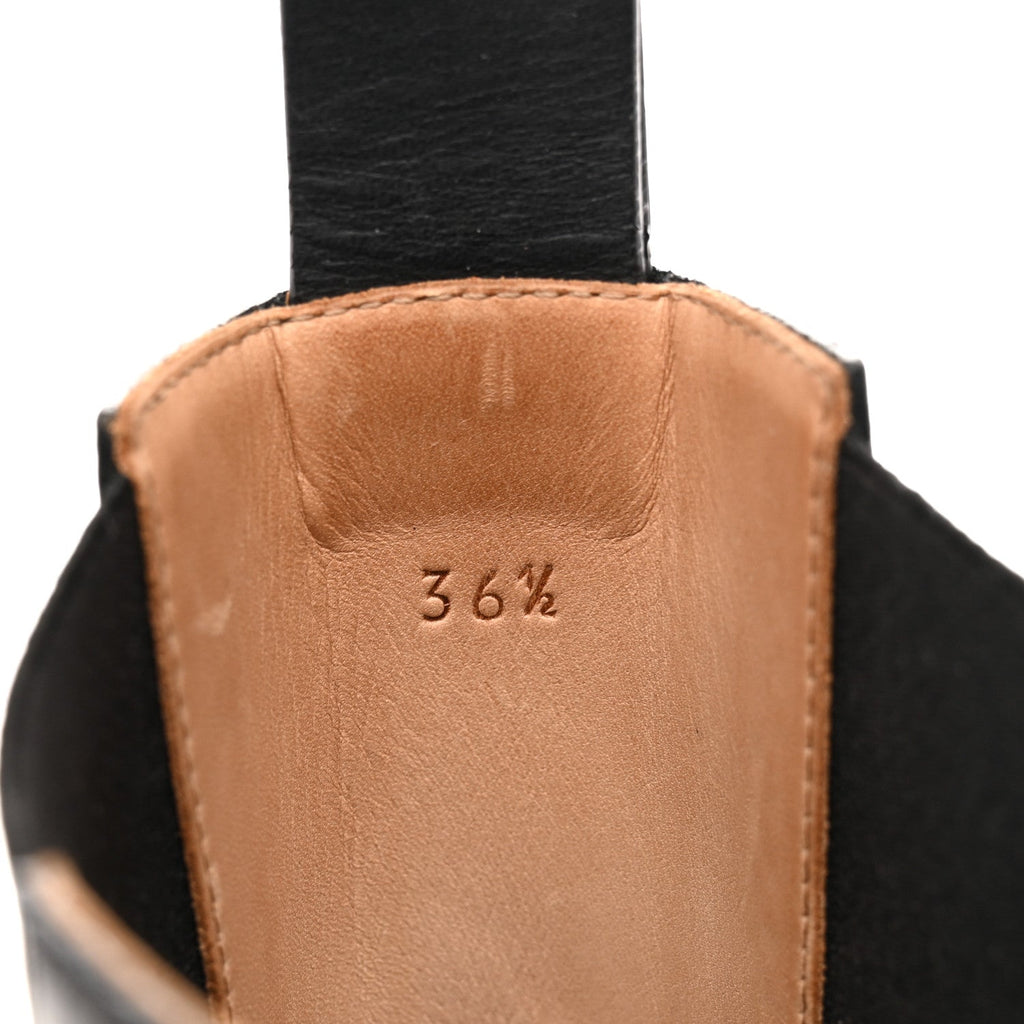 Bottega Veneta Calfskin The Lug Chelsea 55mm Women's Boots 36.5 Black