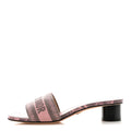 Canvas Toile De Jouy Embroidered Dway 35Mm Slide Sandals Quartz Grey