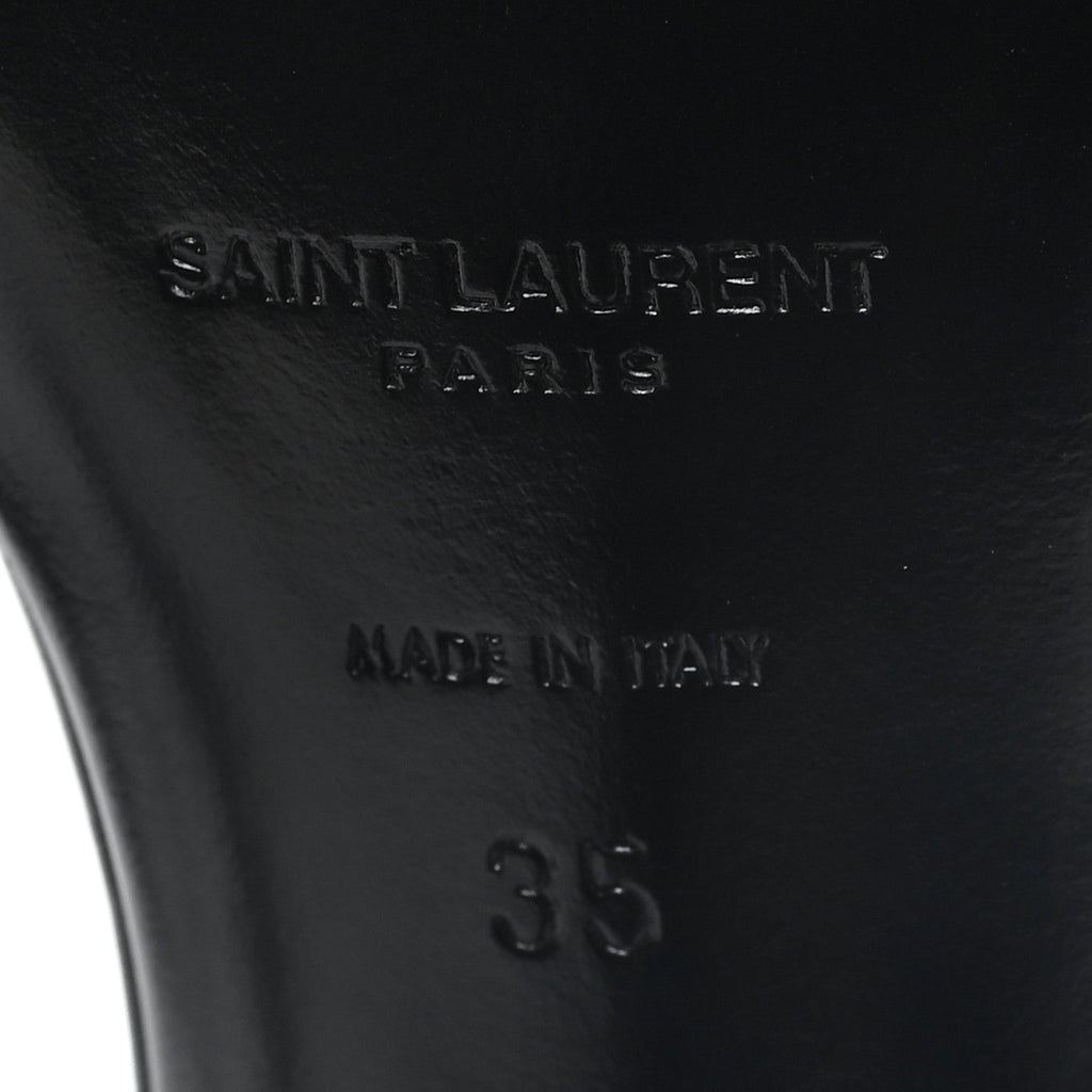 Saint Laurent Calfskin Women's Egado Date 110 Sandals 35 Black