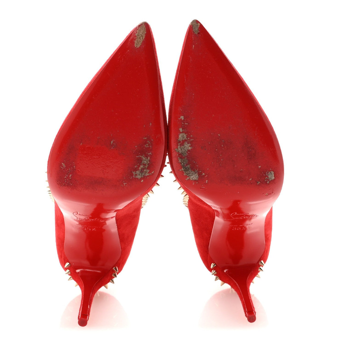 Christian Louboutin Suede Women's Anjalina 85 Pumps 35.5 Loubi
