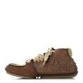 Nubuck Suede Calfskin Roadie Lace Up Boots Brown Beige