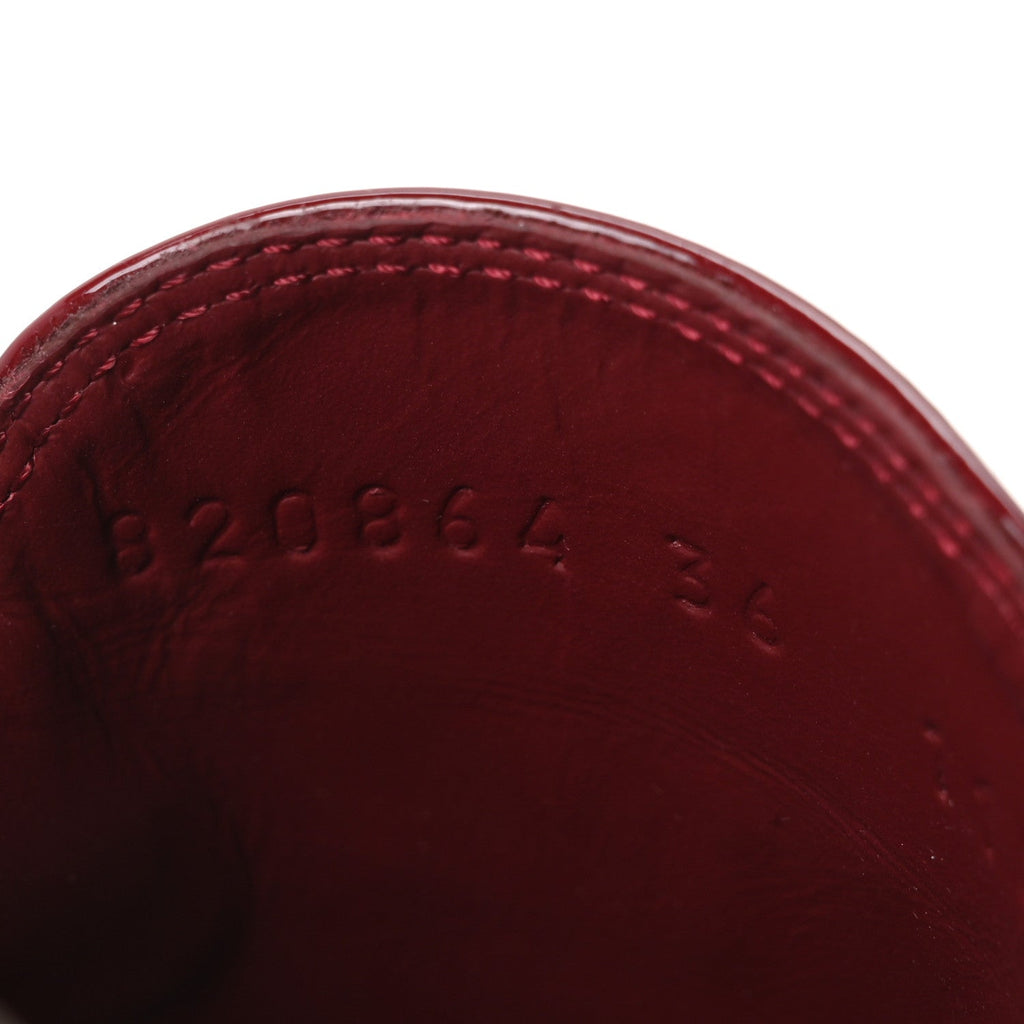 Gucci Patent Women's Princetown Slippers 36 Rosso Ancora