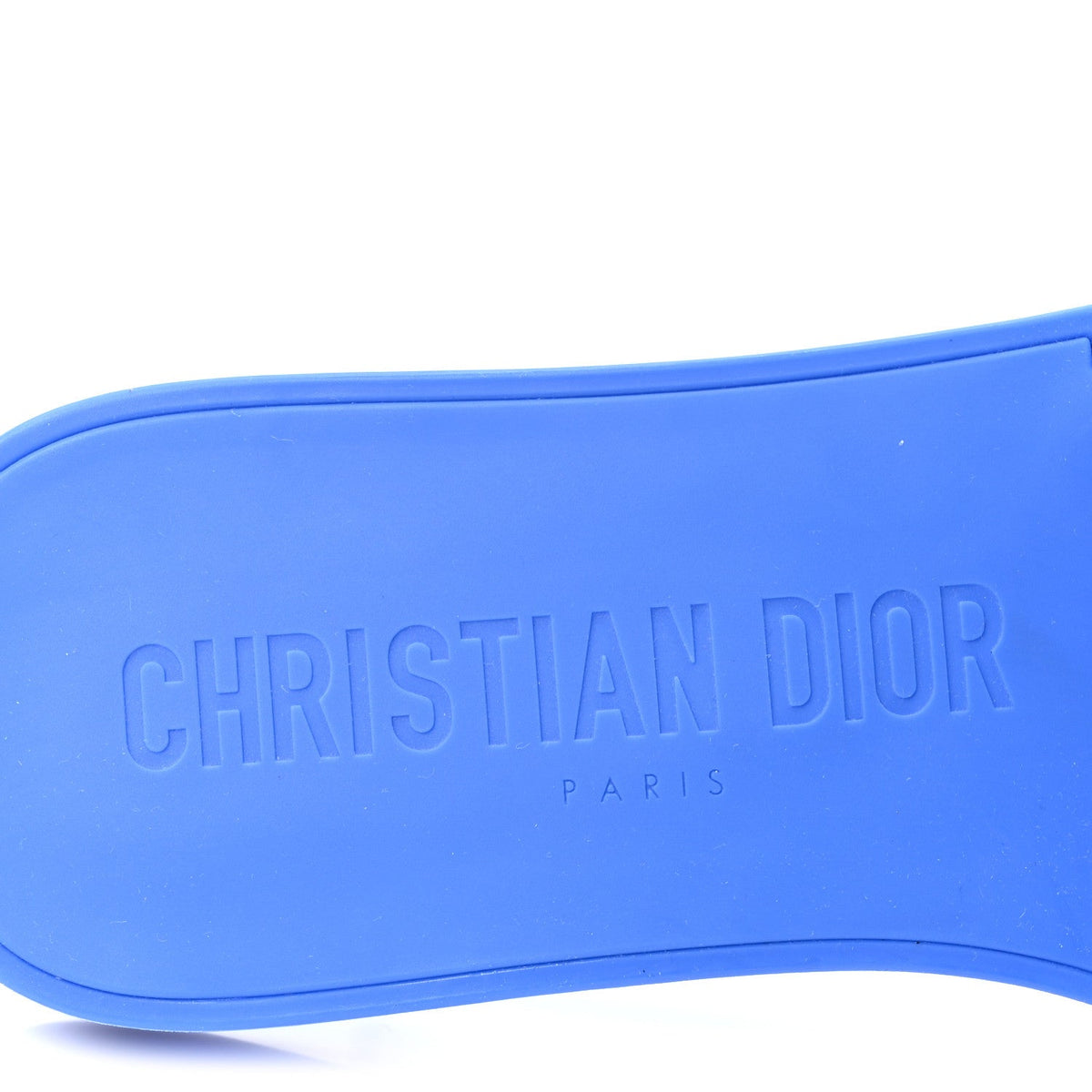 Christian Dior Technical Stretch Fabric Women's Dio(r)evolution Slide Sandals 35 Blue Fluo