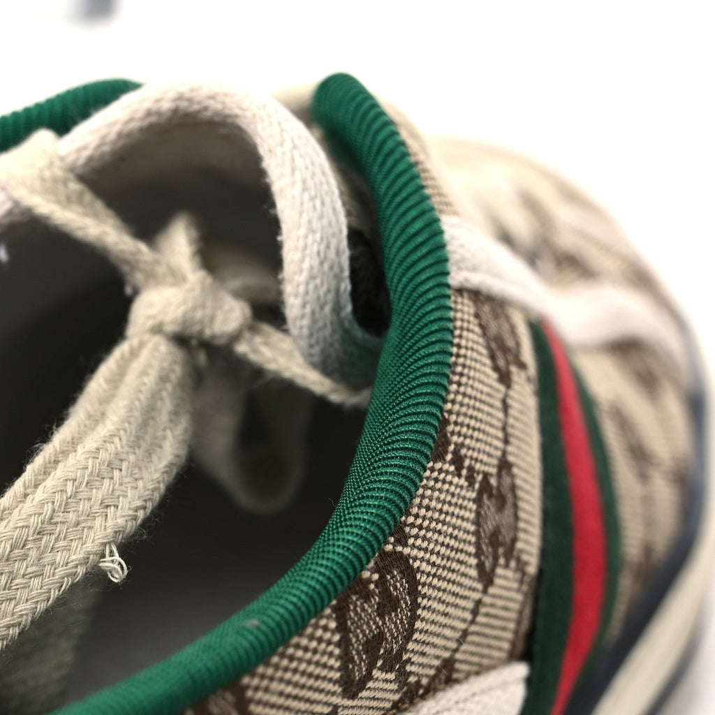 Gucci GG Monogram Canvas Men's Tennis 1977 Sneakers 9 Beige Ebony