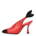 Lambskin Slingback Pumps Red Black