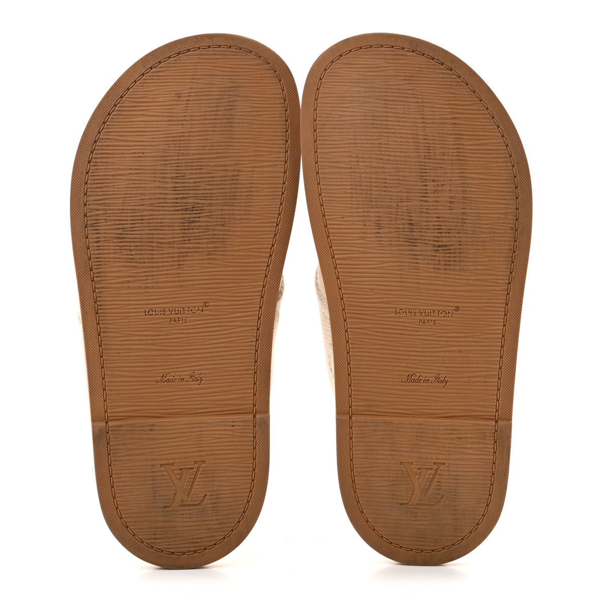Louis Vuitton Leather Women's LV Bliss Comfort Cross-Over Mules 37 Ecru