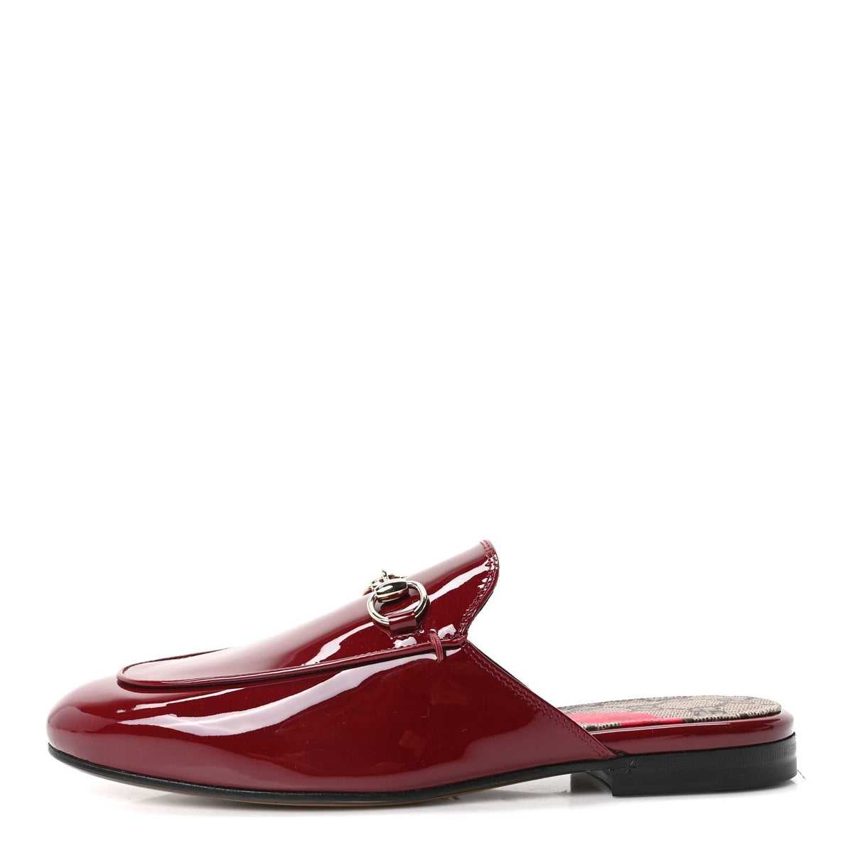 Gucci Patent Women's Princetown Slippers 36 Rosso Ancora