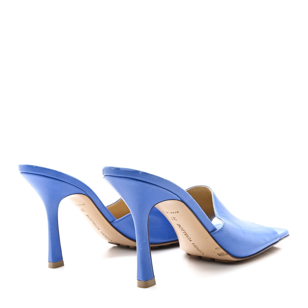 Bottega Veneta Lambskin Women's Stretch Mule Sandals 37 Aquarium
