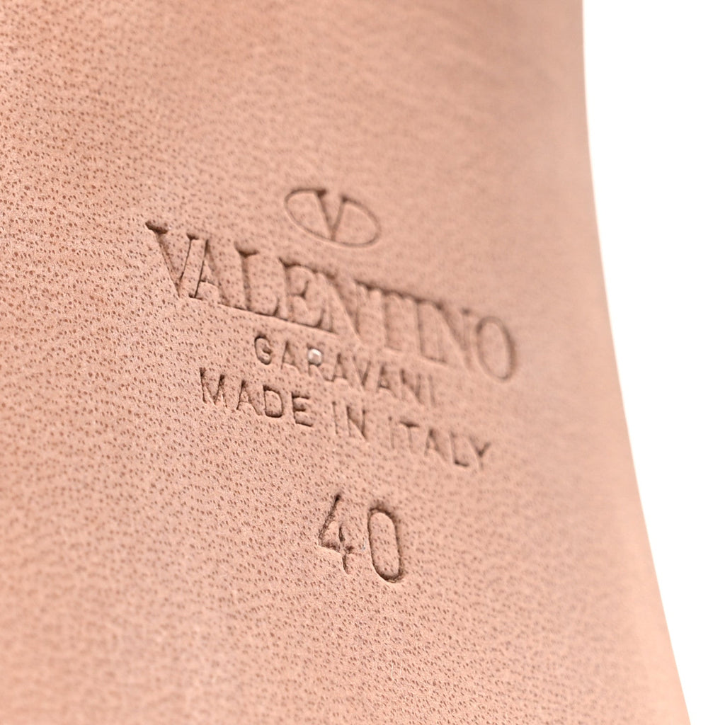 Valentino Garavani Patent Women's Tan-Go Platform Pumps 40 Black