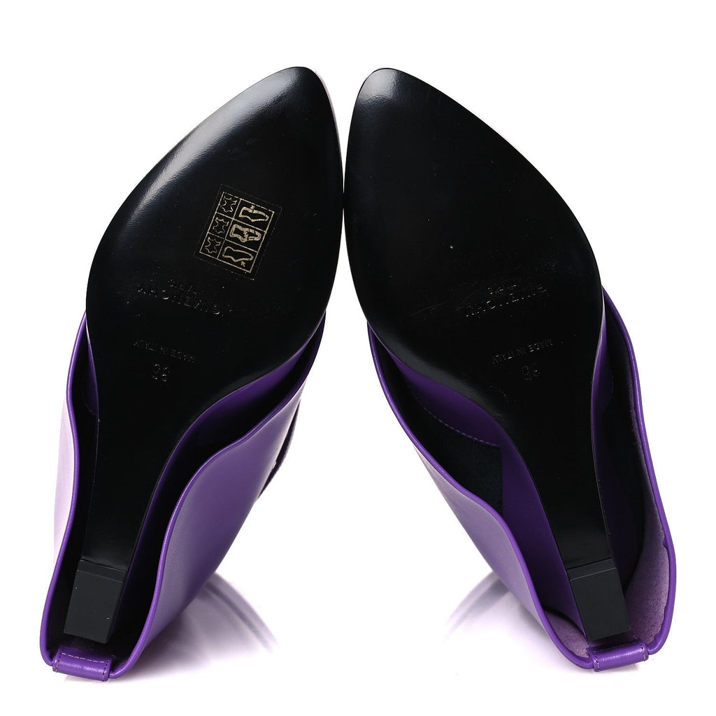 Givenchy Calfskin Women's Shark Lock Ankle Boots 35 Ultraviolet