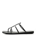 Hermes Rubber Women's Mykonos Sandals 40 Black