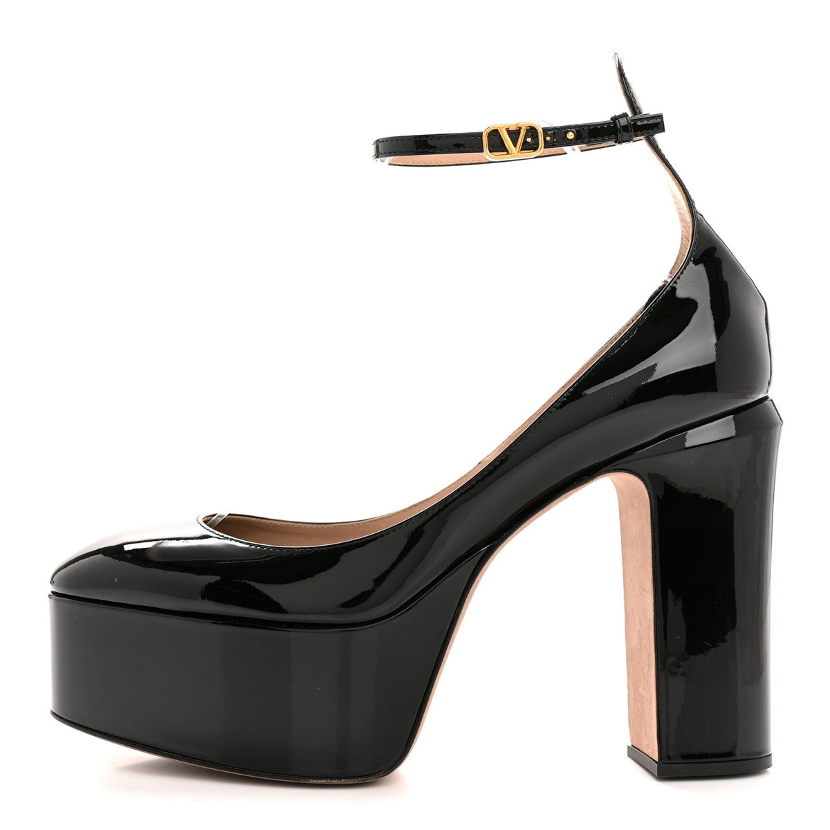 Valentino Garavani Patent Women's Tan-Go 155mm Platform Pumps 41 Black
