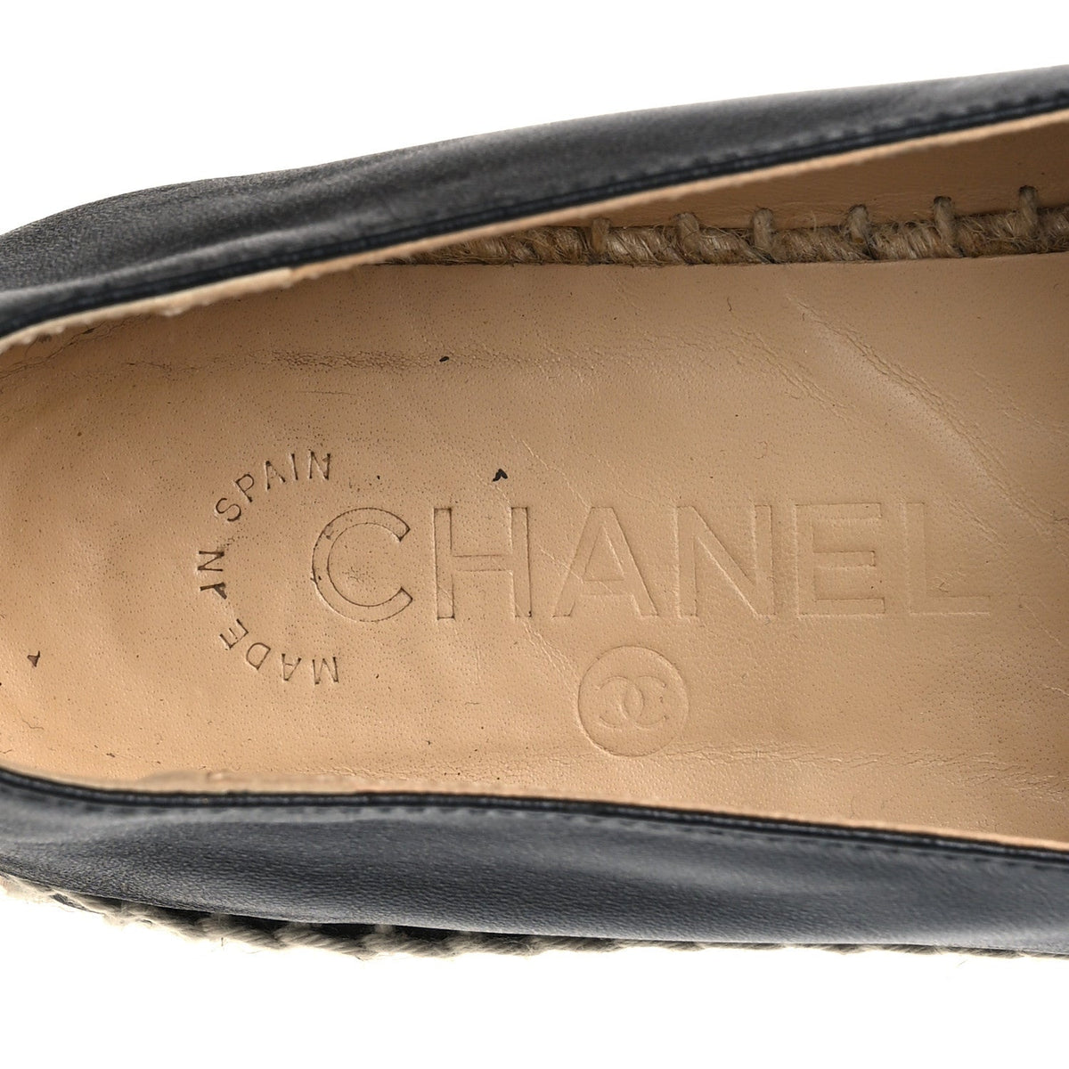 Chanel Lambskin Women's CC Espadrilles 39 Black