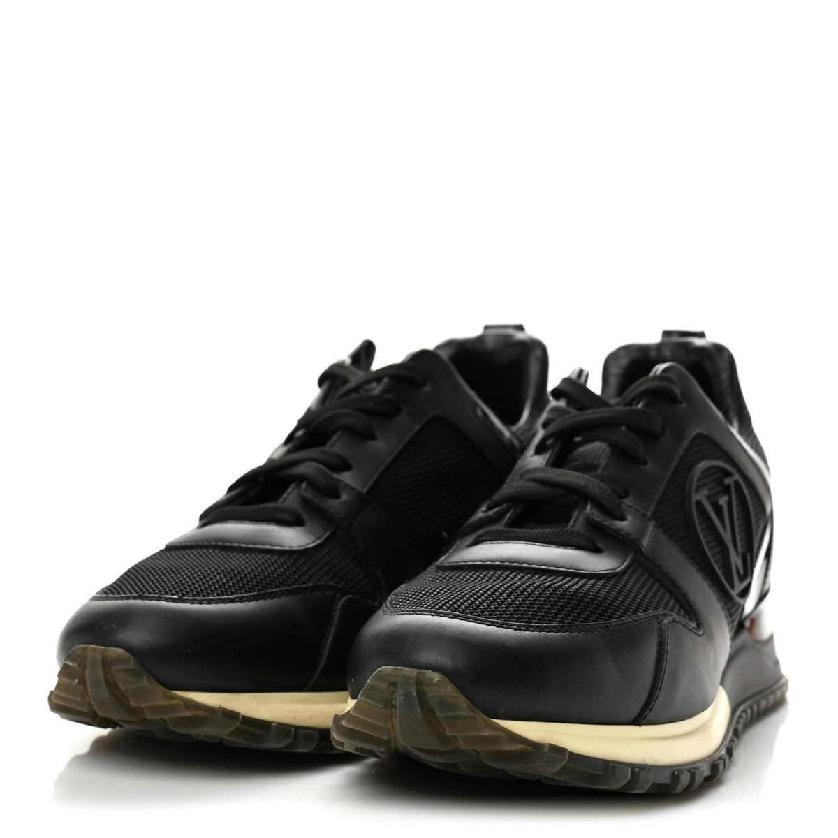 Louis Vuitton Calfskin Women's Run Away Sneakers 36 Black