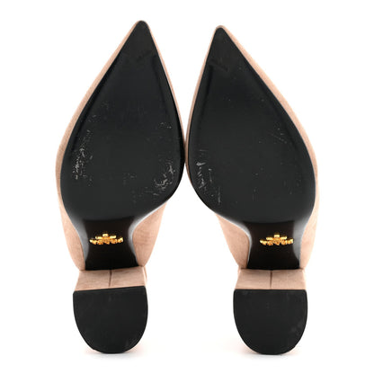 Prada Suede Pointed Toe Women's Mules 36 Dark Rose