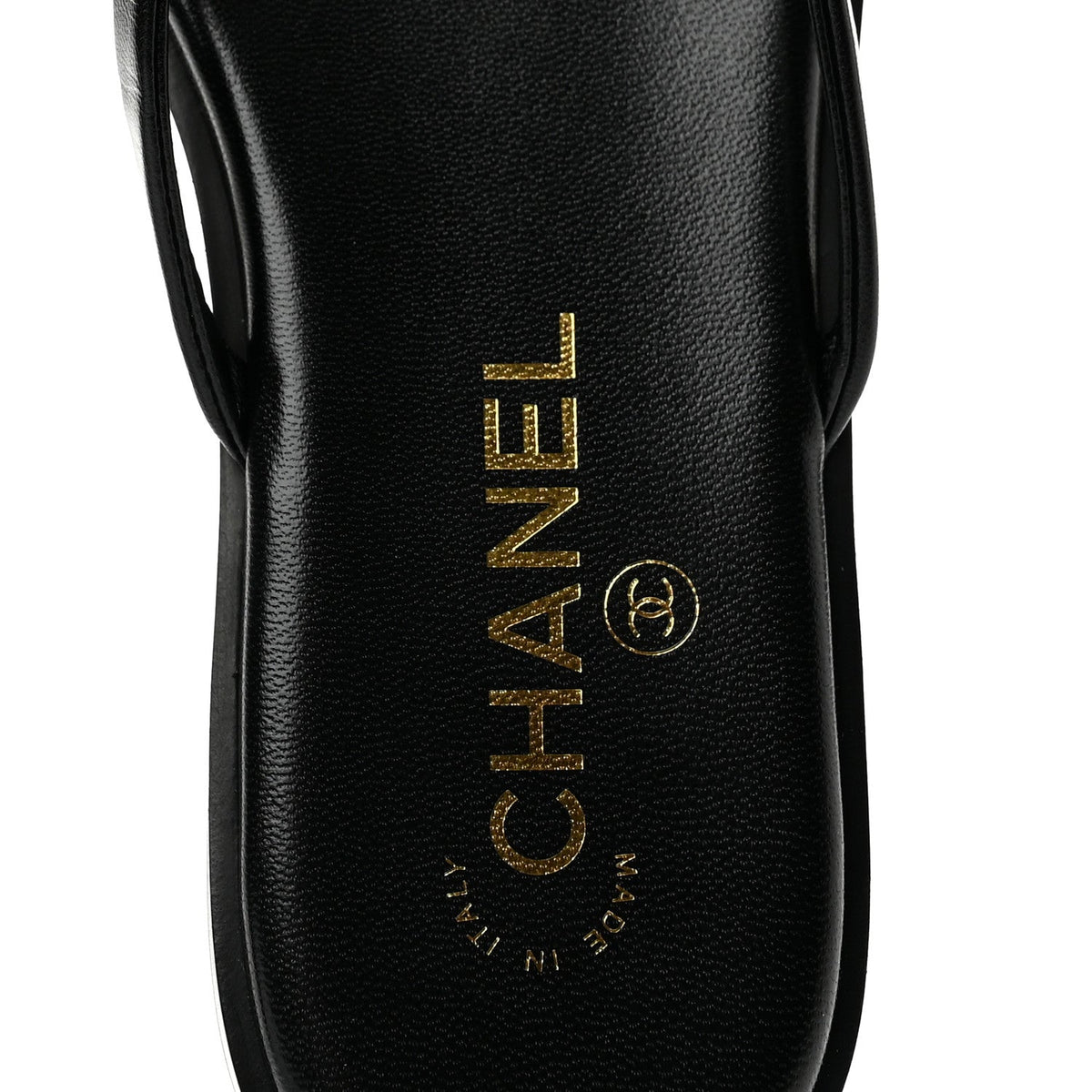 Chanel Goatskin CC Times Square Women's Thong Sandals