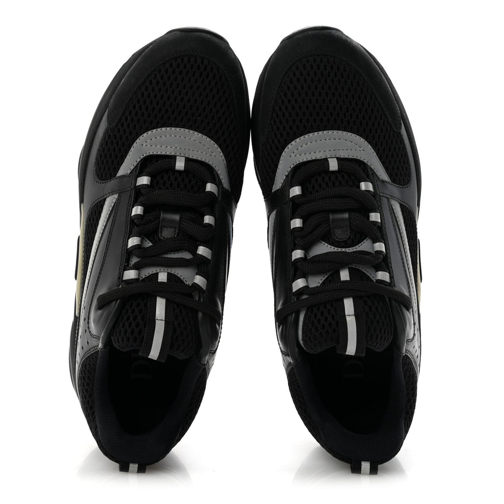 Christian Dior Technical Mesh Calfskin Men's B22 Sneakers 40 Black